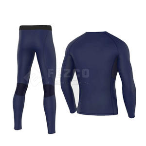 Combinaisons de compression de gymnastique pour hommes de haute qualité Design de logo personnalisé Motif respirant et solide pour l'entraînement d'hiver quantité minimale de commande bas - Product Image 2