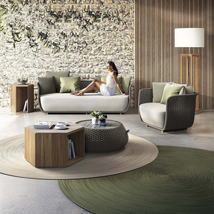 Phong cách giải trí hiện đại ngoài trời nội thất sân vườn phòng khách & biệt thự sofa đặt cho sân công viên & căn hộ mây & Vật liệu dây - Product Image 4