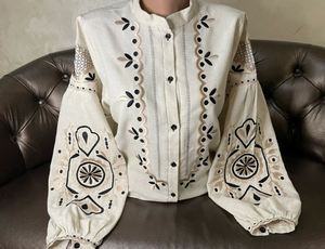 2025 vente chaude ukrainien brodé Blouse mode vêtements brodé à la main travail manches longues Blouses ukrainiennes pour les femmes - Product Image 2