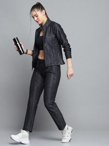 Nouveauté, survêtement imprimé noir à col montant pour femmes, ensemble OEM 2 pièces, ensemble femme 2 pièces sur toute la longueur, et ensemble survêtement - Product Image 4