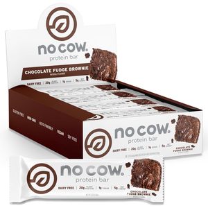Barras de Proteína Veganas Sin Leche, Sabor Chocolate Fudge Brownie Mejorado, Paquete de 12 - Product Image 6