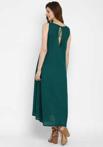 Vestido largo bohemio sin mangas a la moda para mujer, ropa elegante para fiesta con tela tejida explosiva hasta el suelo al por mayor - Product Image 5