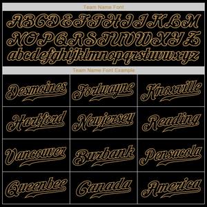 Camiseta de béisbol personalizada con impresión por sublimación OEM, camiseta de béisbol auténtica de oro antiguo negro personalizada - Product Image 4