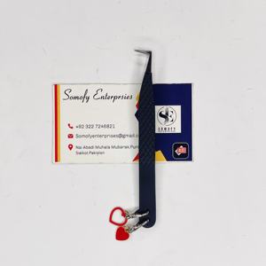 Pinzas de Acero Inoxidable de Alta Calidad Somofy Enterprises, Precisión Duradera, Punta Serrada/Lisa/Dentada, Dijes de Corazón, Pestañas de 10 mm - Product Image 3