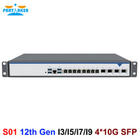 Firewall de 1U para Montaje en Rack, LGA1700, CPU de 12.ª, 13.ª y 14.ª Generación, Core I9 I7 I5 I226, 8x2.5GE, con 4x10G SFP, Router VPN, PC PfSense, OPNsense