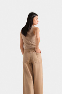 Kaki débardeur femmes décontracté polyvalent solide classique tricoté sans manches respirant écologique grande taille vêtements en gros - Product Image 4