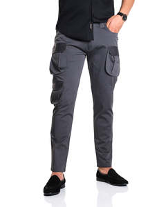 New 7 Pocket Design Grey Men Cargo <b>Pants</b> Cotton Made Street Wear Hot Selling Solid Men Cargo Trouser - Product Image 2