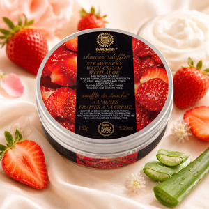 SAULES FABRIKA Crème Douche Soufflée à la Fraise et à l'Aloe 150g – Mousse Hydratante Éclaircissante pour Tous Types de Peau – Douceur et Luxe pour le Bain - Product Image 1