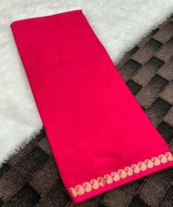 Sari de seda Banarasi negro con trabajo de bordado indio para mujer de fiesta nupcial - Product Image 5