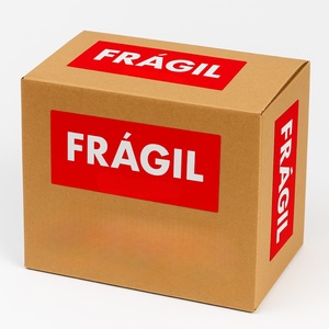 Etiquetas Adhesivas Rojas 'Fragile' Resistentes al Agua, Modelo 4x6 para Mayor Visibilidad en Paquetes de Envío y Almacenamiento, 10x5 cm - Product Image 2