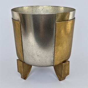 <b>Tall</b> Iron Planter With Elegant Shape And Durable Finish Perfect For Entryways And Luxurious Outdoor Patio Plant Styling - Product Image 1