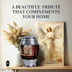 Serene Remembrance Urna de aluminio hecha a mano Diseño de colibrí Urnas de cremación | Revestimiento Meena | Diseño a prueba de fugas - Product Image 3