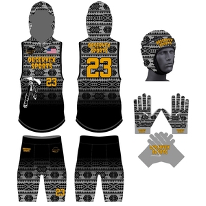 Maillot de football américain 7V7 respirant, couleur personnalisée, uniforme de flag football, sublimation vibrante, séchage rapide, protection UV - Product Image 4