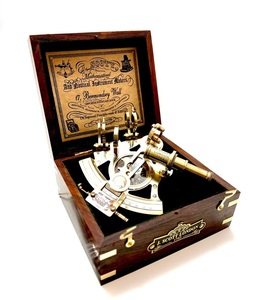 Outil de navigation de sextant en laiton antique pour l'astronomie et la marine "Boussole nautique maritime antique Sextant Vintage Marine - Product Image 6