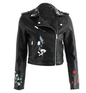 Chaqueta de Cuero de Oveja Genuino Personalizada para Mujer con Bordado, Personalización de Logotipo, Decoración de Perlas y Tejido - Product Image 3