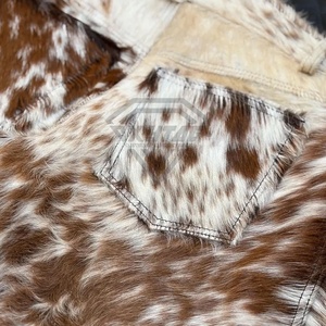 2025กางเกงขาสั้นหนังวัวสำหรับผู้ชายกางเกงขาสั้นหนังวัวแบบแขนกุดมีกระเป๋าข้างดีไซน์สวย - Product Image 6