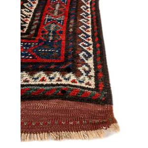 Alfombra Kiaan Grande de Lana Anudada a Mano, Rectangular 9x12, Patrón Geométrico Abstracto para Entrada, Pasillo, Modelo Paem-199 Rojo Naranja - Product Image 4