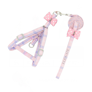 Harnais-gilet de luxe en polyester à motif écossais uni pour chats, respirant, style simple, disponible en tailles M, S, L, XL - Product Image 5