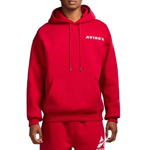Sweat à capuche en molleton Avirex pour homme, coupe classique, 580g, respirant, coupe-vent, haute qualité, éco-responsable, streetwear d'hiver, pull-over - Product Image 3