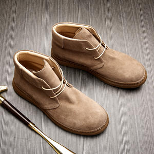 Chaussures de travail en cuir de vache durable avec doublure anti-odeur et absorption des chocs, chaussures décontractées pour hommes, chaussures de tous les jours - Product Image 4