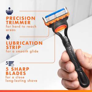 Maquinillas de Afeitar Gillette Fusion5 para Hombre, 1 Maquinilla, 4 Recambios de Cuchillas, Lubrastrip para un Afeitado Más Cómodo - Product Image 2