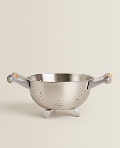 Colador Compacto de Aluminio que Ahorra Espacio, con Mango de Acero Inoxidable para Cocinas Pequeñas, Lavador Ecológico de Frutas, Verduras y Pasta - Product Image 5