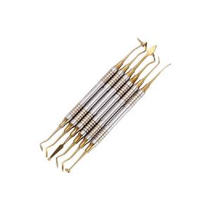 Professional 6Pcs Dental Composite Resin Filling <b>Spatula</b> <b>Set</b> with Titanium Plated Heads for Precision Dental Procedures - Product Image 2