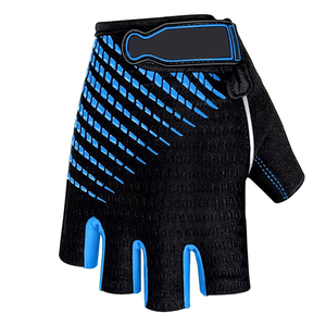 Gants de course personnalisés à demi-doigt pour la protection du vélo Gants de moto Respirant Stretch Imprimé Design Équipement de cyclisme - Product Image 4