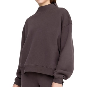 Women Mock Neck Sweatshirt Casual Daily Wear Pullover - Product Image 1
