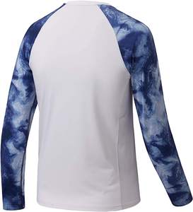 Hommes à manches longues maille ventilé Uv soleil pêche à capuche personnalisé Upf 50 chemise éruption garde vêtements de pêche couleur unie vierge - Product Image 3