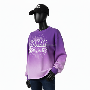 Sudadera de Felpa para Mujer, 320 GSM, Tela de Algodón Suave, Color Desvanecido, Logotipo Personalizado Impreso, Estilo Relajado, Transpirable - Product Image 4