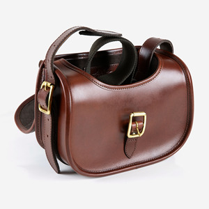 Bolsos de cartucho de cuero genuino clásico vintage Unisex ligero con botón de bloqueo estampado a rayas decoraciones de letras uso al aire libre - Product Image 3