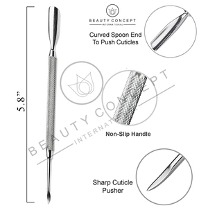 Cuillère cuticule poussoir nettoyant tondeuse écologique manucure pédicure soins des ongles outils 2 Pc ensemble taux de gros ongles cuticule poussoir - Product Image 2