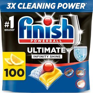 Finish Ultimate Infinity Shine, comprimés pour lave-vaisselle, citron, 100 unités - Product Image 5
