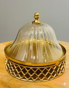 Dôme à gâteau en aluminium coulé de qualité supérieure avec couvercle en verre pour une utilisation longue durée en cuisine - Product Image 2