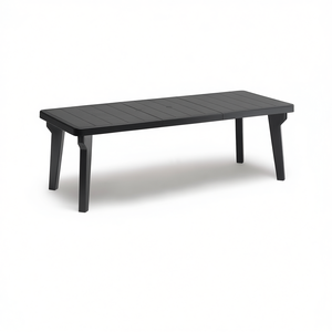 Bergen Extendable Anthracite Polypropylene Outdoor <b>Table</b> (160-220x90x74cm) for Bica Polypropylene Outdoor <b>Table</b> Durable - Product Image 2