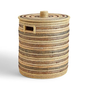 กล่องเก็บของทรงกลมสีรุ้งพร้อมฝาปิด กล่องเก็บของทำมือ เป็นมิตรกับสิ่งแวดล้อม ของตกแต่งบ้านจากธรรมชาติ ขายส่งจากเวียดนาม - Product Image 1