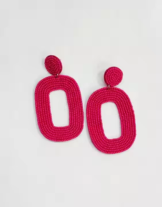 Boucles d'oreilles en perles de rocaille à la mode de couleur rose les plus vendues pour les femmes fiançailles cadeau de mariage africain par MD artisanat - Product Image 4