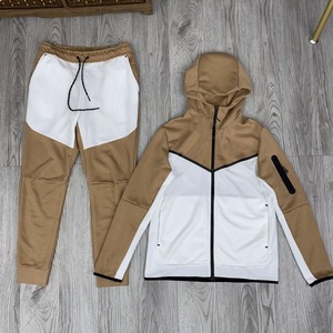 Servicio OEM alta calidad 100% algodón chándal logotipo personalizado Unisex cremallera completa polar Sudadera con capucha estampado de talla grande conjunto de moda verano - Product Image 3