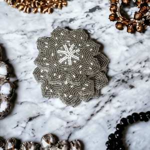 Handmade Beaded <b>Coasters</b> - Boho <b>Drink</b> <b>Coasters</b> with Polyester Backing (4x4 Inch) - Product Image 6