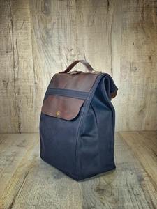 Lunch Tote Bag with Leather Handle and Cutlery Pocket Large <b>Zipper</b> Closure Durable <b>for</b> Work Use-LCLB-0035 - Product Image 2