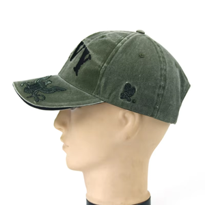 Mode 2026, denim classique brodé pour hommes et femmes, vintage, lavé, coton, ajustable, couleurs unies - Product Image 6