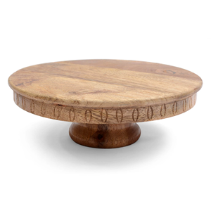 Support à gâteau en bois massif carré, fait à la main, écologique, de qualité supérieure, conçu pour le lave-vaisselle, finition polie, Saniya - Product Image 5