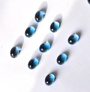 Cabujones ovalados de Topacio Azul, piedras preciosas naturales de grado AAA, todos los tamaños calibrados, 5X3mm, 20X15mm, piedras preciosas sueltas para la fabricación de joyas - Product Image 5