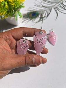 New Trendy Natural Crystal Folk Art Pendant Necklace Hand Carved Silver <b>Wire</b> Wrapped Rose Quartz Arrowhead Feng Stone Crafts - Product Image 3