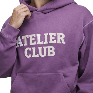 Sudadera con Capucha Extra Grande para Hombre, de Algodón y Felpa, con Texto en el Pecho, Estilo Urbano, Ropa de Invierno, OEM, Venta al Por Mayor, Marca Privada, Morado - Product Image 3