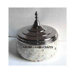 New Mother of Pearl Inlay Wooden Casserole | Stainless Steel Insulated Hotpot Food Warmer | Premium <b>Serving</b> <b>Dish</b> Cookware <b>Set</b> - Product Image 1