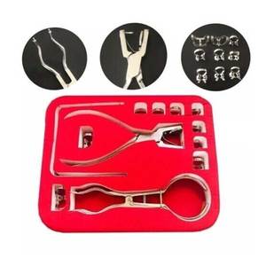 Kit de démarrage de digue en caoutchouc en acier de 12 pièces avec pince à perforer et instruments chirurgicaux – Kit dentaire professionnel - Product Image 3