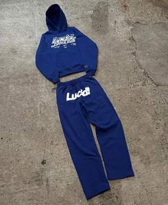 Sweat à capuche Heavyweight Blank Streetwear Graphic Vintage Oversized print Plus Size Heavy Weight coton - Product Image 4