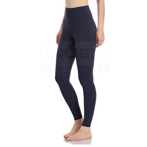 Leggings de Yoga de fitness de patrón sólido para mujer con logotipo personalizado Cierre de cintura elástica Precio razonable Servicio OEM disponible - Product Image 5